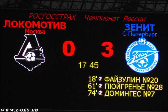 Локомотив - Зенит 0-3