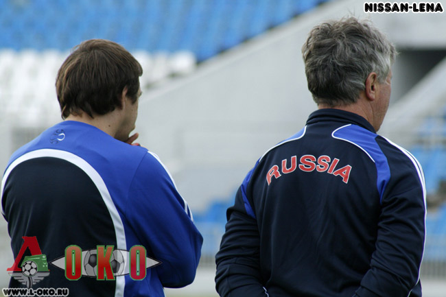 Тренировка сборной России