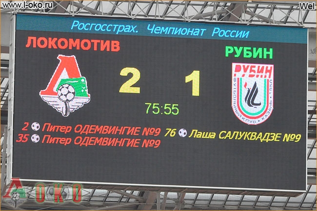 Локомотив - Рубин 2-1