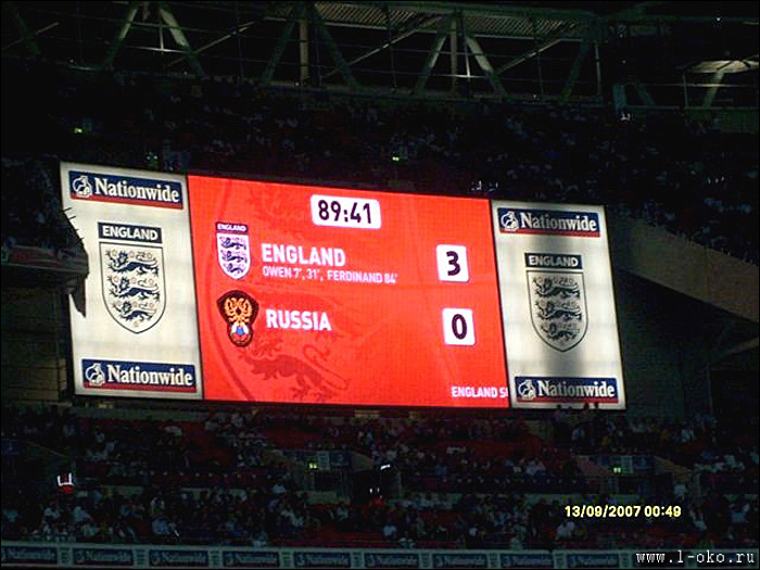Англия - Россия 2007 год
