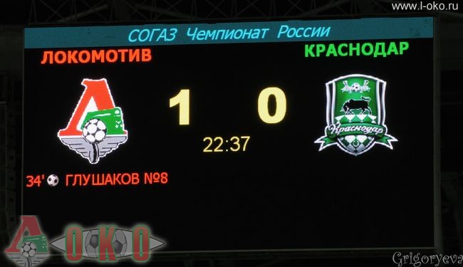 ФК Локомотив Москва - ФК Краснодар 1-0